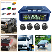 Load image into Gallery viewer, Solar TPMS Car Tire Pressure Monitoring Tyre LCD Display