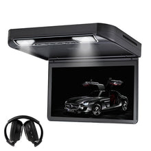 Load image into Gallery viewer, 13.3 Inch Car Roof mount Monitor MP5 DVD Player Flip down 1080P Video HD Digital TFT Wide Screen USB/SD/HDMI Port/MP5/IR/FM