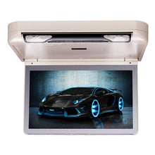 Load image into Gallery viewer, 13.3 Inch Car Roof mount Monitor MP5 DVD Player Flip down 1080P Video HD Digital TFT Wide Screen USB/SD/HDMI Port/MP5/IR/FM