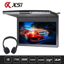 Load image into Gallery viewer, 17.3 Inch Car Ceiling Monitor 1920x1080 MP5 Flip Down Roof Mount Car DVD Player