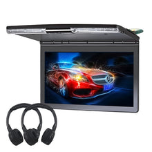 Load image into Gallery viewer, 17.3 Inch Car Ceiling Monitor 1920x1080 MP5 Flip Down Roof Mount Car DVD Player