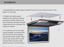 Load image into Gallery viewer, 11.6 Inch Car Flip Down Roof Mount Ceiling Monitor with Full HD 1920x1080P Screen HDMI Port USB SD IR FM MP5 Video Player