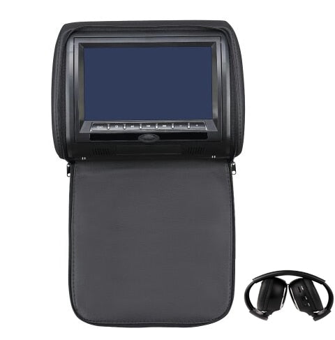 2PCS 9 Inch Car Headrest Monitor MP5 DVD Video Player Digital TFT LCD Screen with USB/SD/IR/FM/Speaker/Game Remote Control