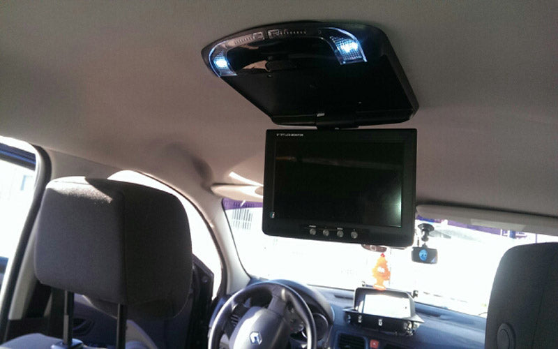 9 Inch 800*480 Screen Car Roof Mount LCD Color Monitor Flip Down Screen Overhead Multimedia Video Ceiling Roof mount Display