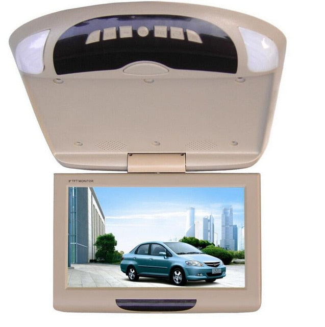 9 Inch 800*480 Screen Car Roof Mount LCD Color Monitor Flip Down Screen Overhead Multimedia Video Ceiling Roof mount Display