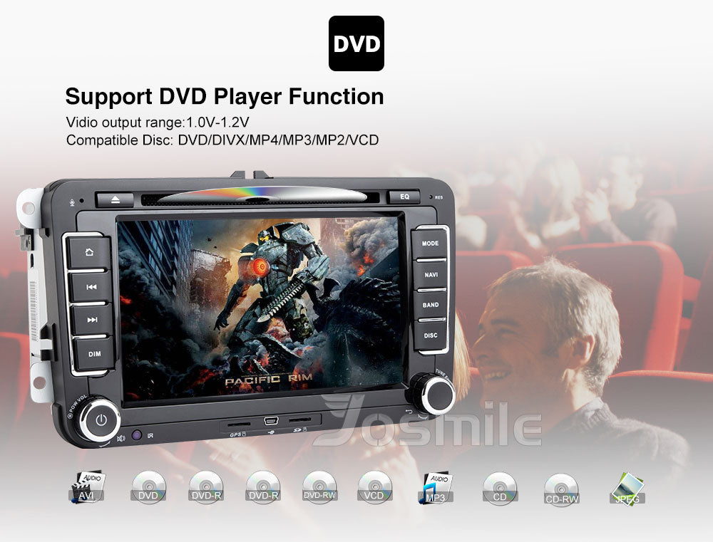 Josmile 2 Din Car DVD Player For VW Volkswagen